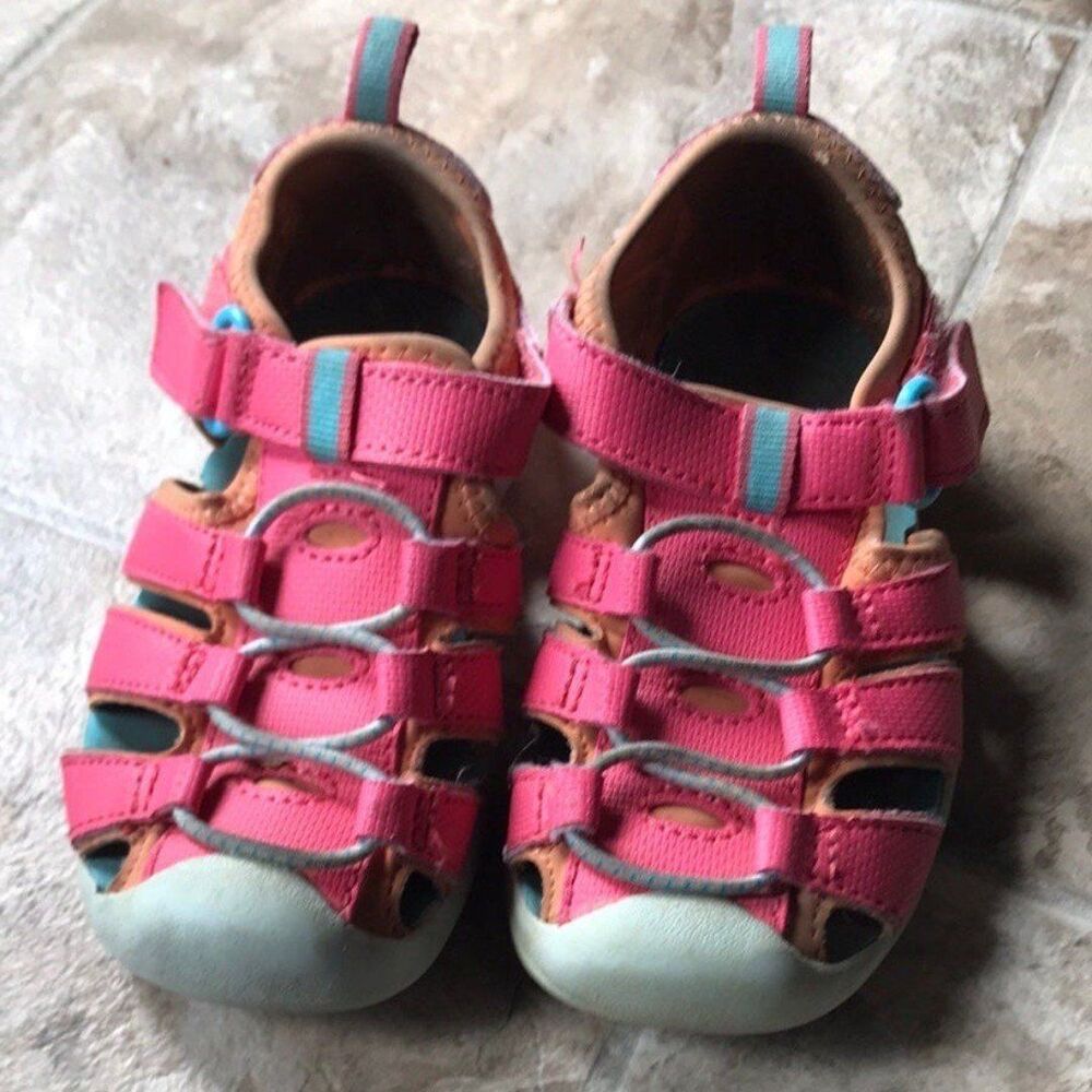 Paul Pirate Pink Hook and Loop Sandals size 8
